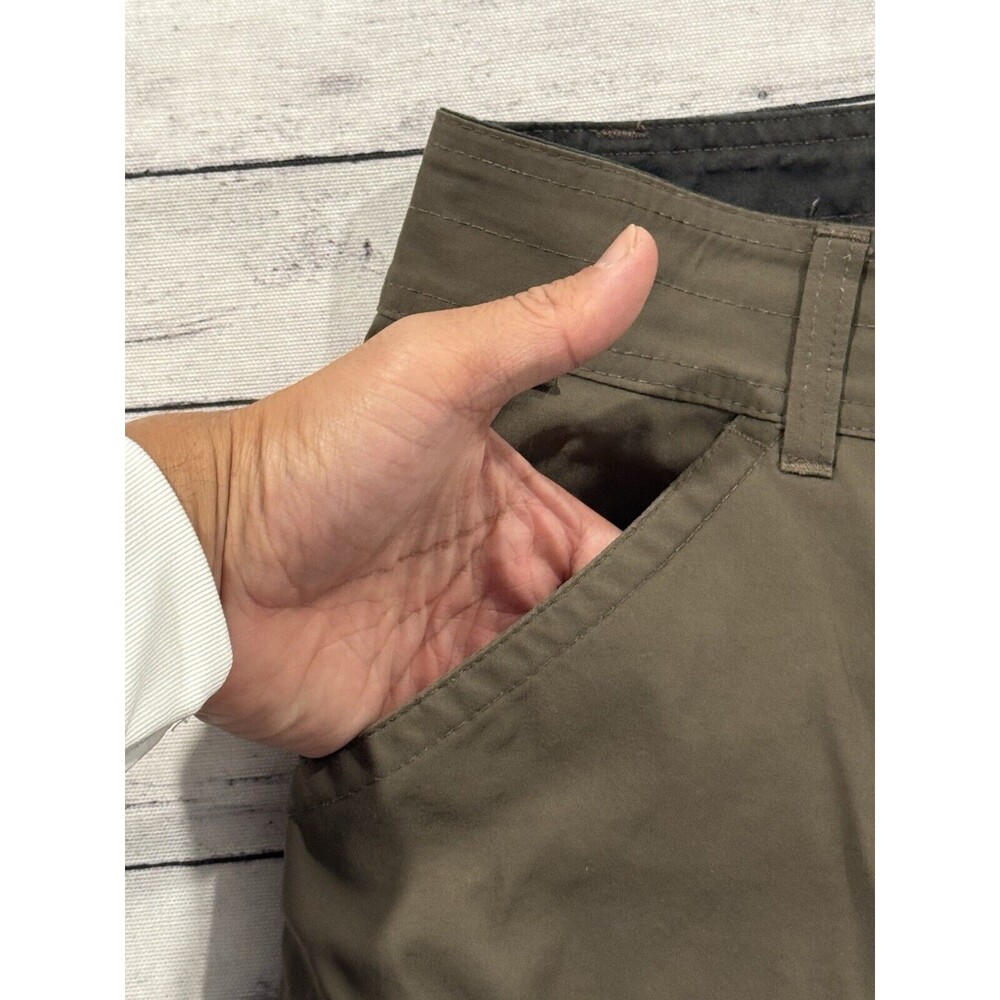 KUHL Mens Renegade Shorts Sz 32 Olive Green Hiking Zip Pockets Stretch Outdoor - Picture 8 of 16